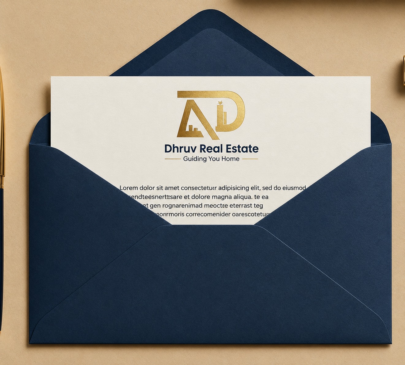 Dhruv Real Estate — Brand Mockup