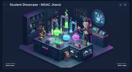 Isometric stylized laboratory game environment